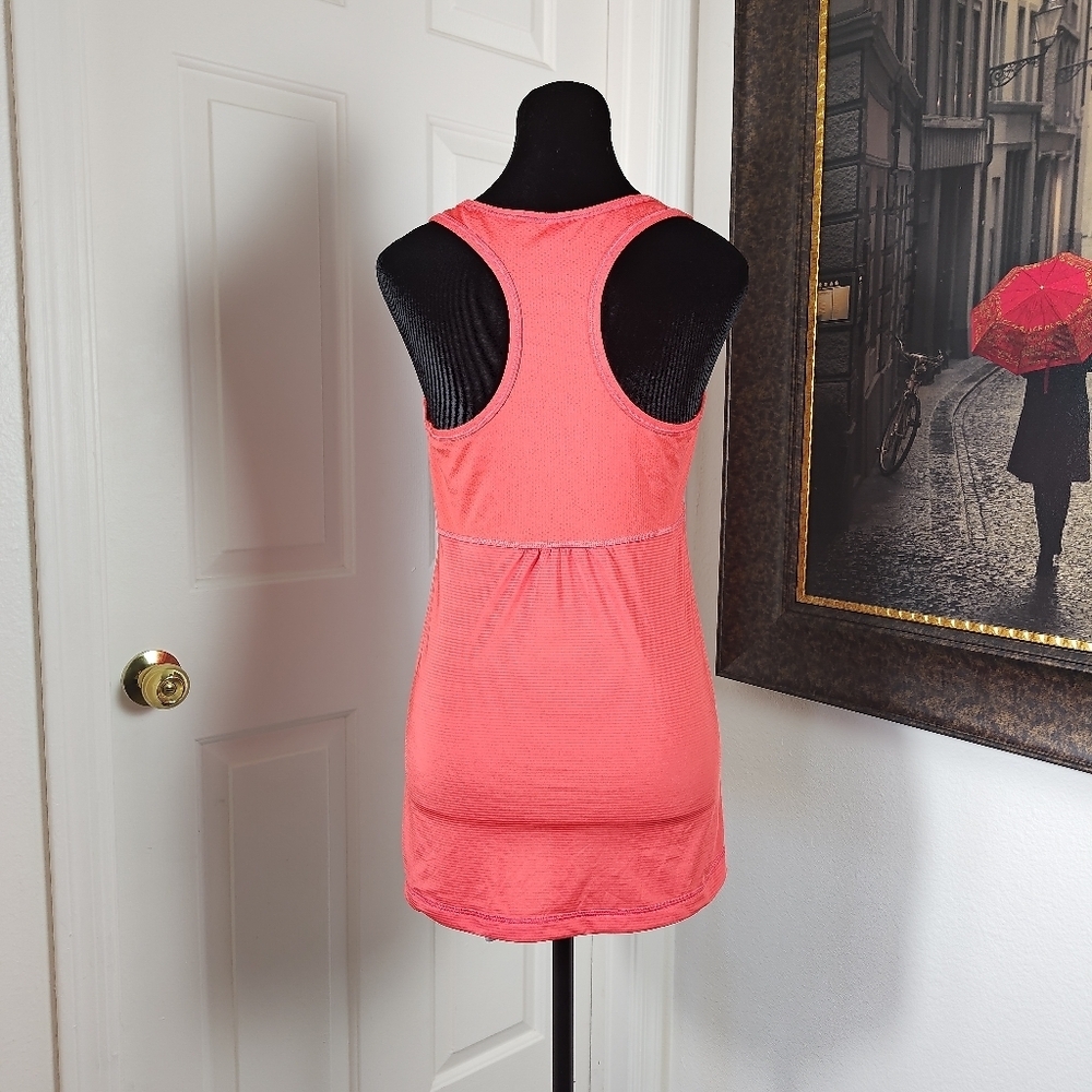 LUCY Women’s Activewear Tank in Coral Size Small Racerback Drawstring Medium - Picture 5 of 12